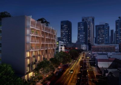 1411 S Flower Outside Night