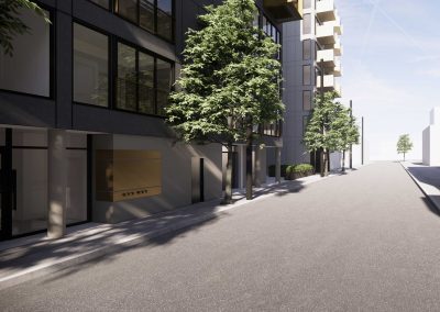 Rendering of 6766 Hawthorne Entrance Perspective