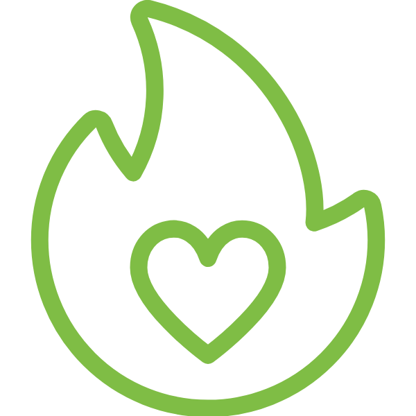 passionate-sushi Illustration of a Heart with Flames